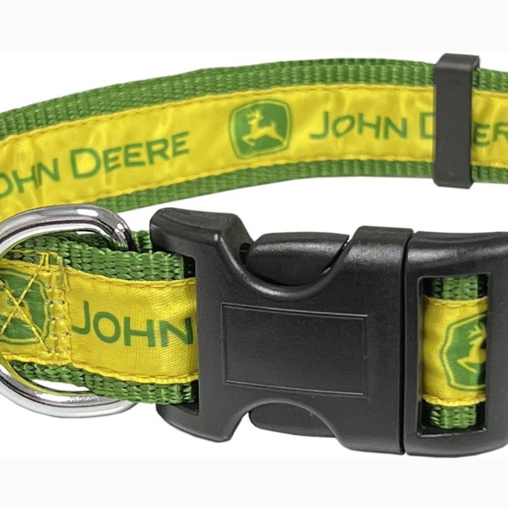 John Deere Green and Yellow Large Dog Collar